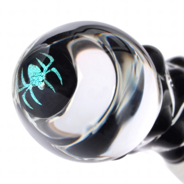 Glassdildo RINAKO Plug black Nopped 16cm - Afbeelding 4