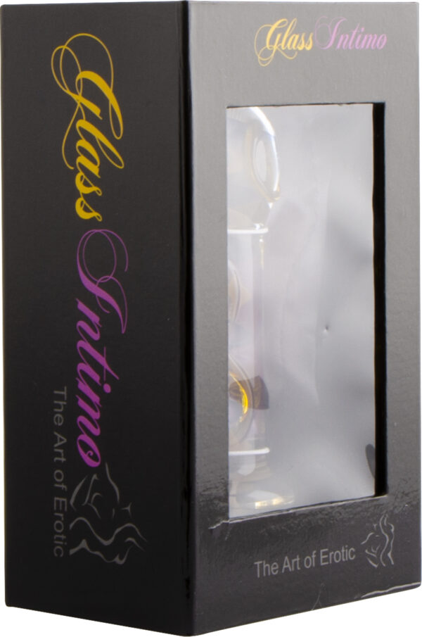 Glassdildo RINAKO Plug black Nopped 16cm - Afbeelding 5