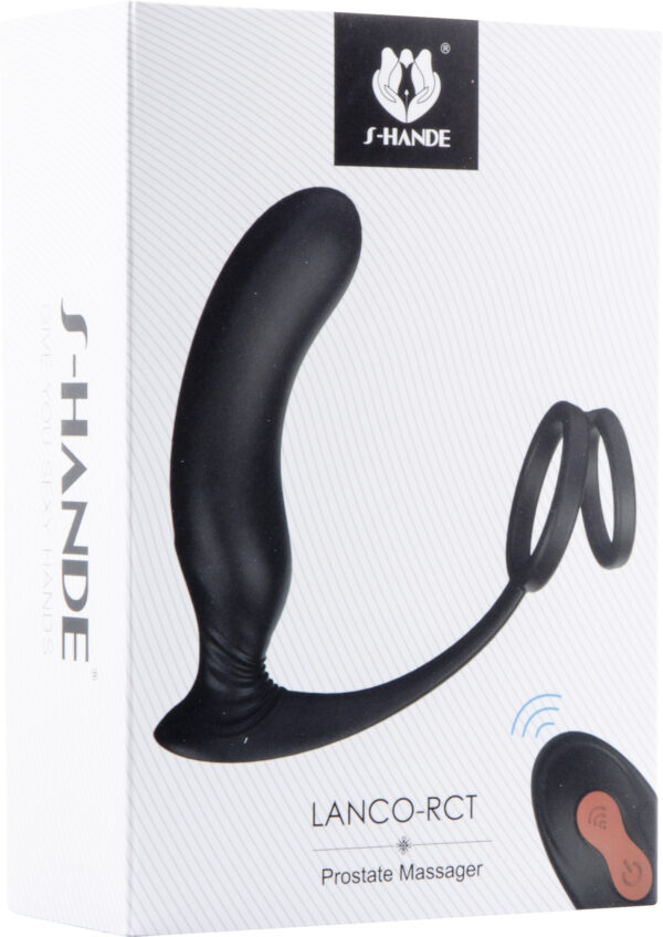 Lanco Prostate Vibrator with remote and rings (black) - Afbeelding 2