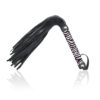 Leopard flogger 39cm black/pink