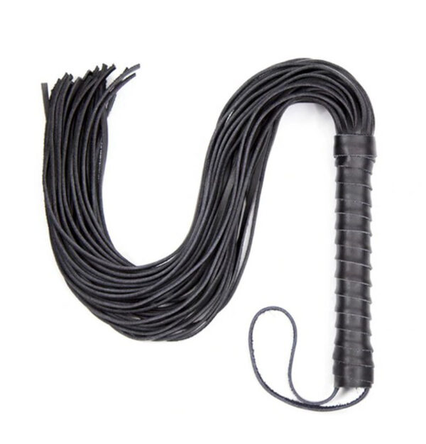 Leather Flogger 68 cm black - Afbeelding 2
