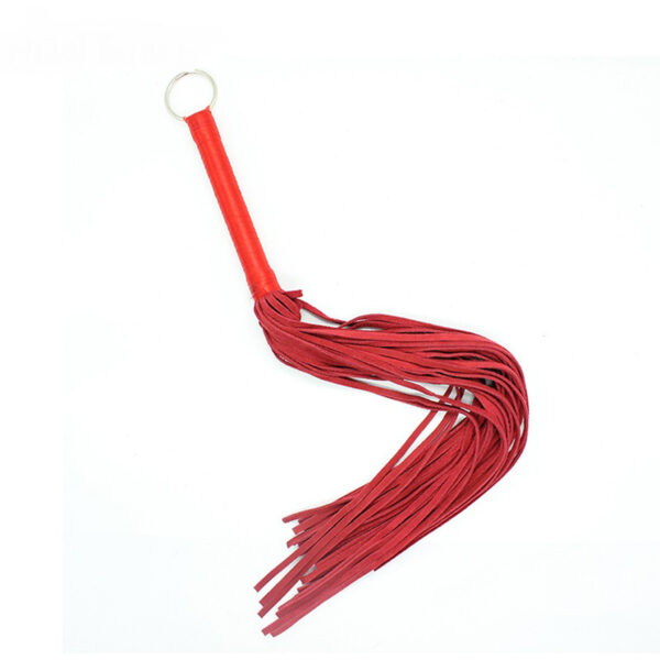 Leather Flogger red