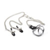 Nipple Clamps with Cock Rings M silver