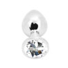 Rosebud Anal Plug medium silver - clear