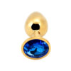 Rosebud Anal Plug small gold - dark blue