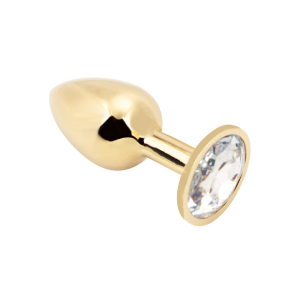 Rosebud Anal Plug medium gold - clear - Afbeelding 2