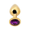 Rosebud Anal Plug medium gold - dark violett