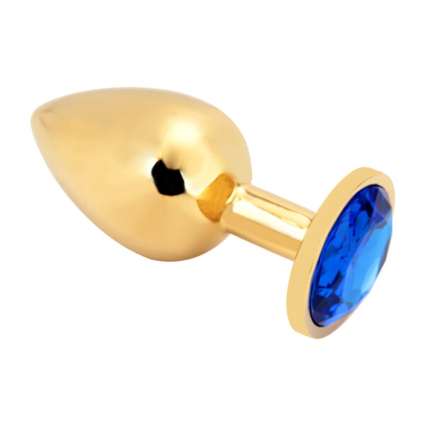 Rosebud Anal Plug large gold - dark blue - Afbeelding 2