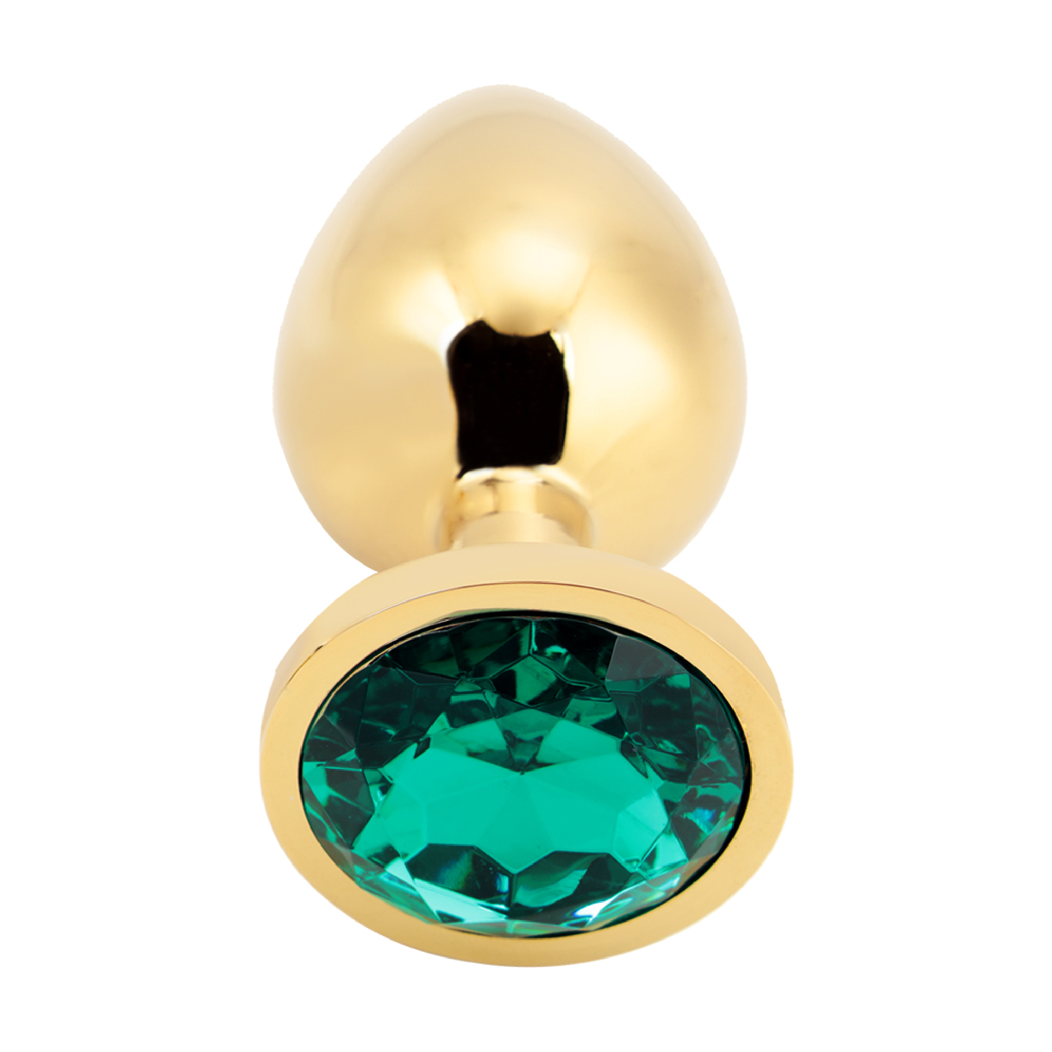 Rosebud Anal Plug large gold - dark green