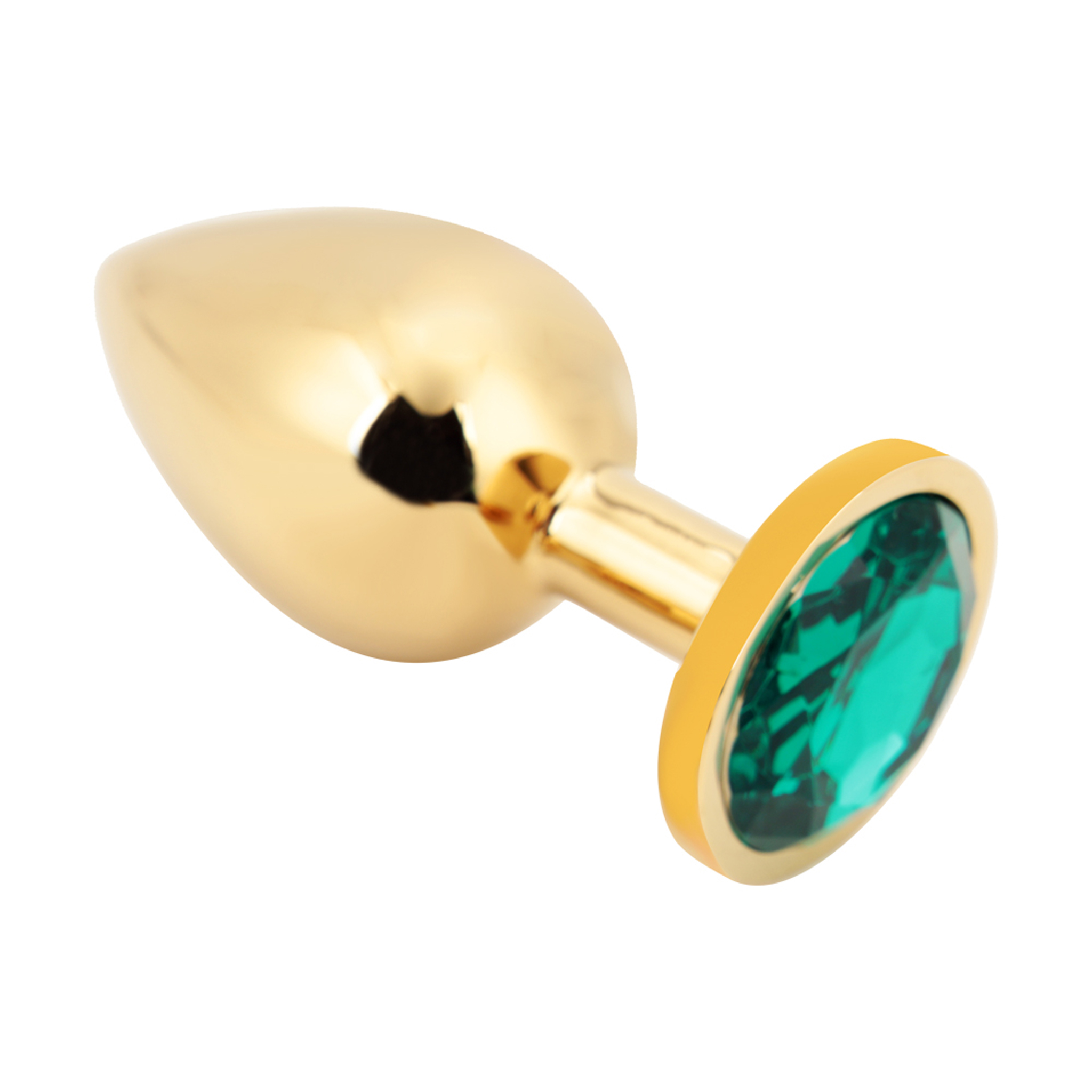 Rosebud Anal Plug large gold - dark green - Afbeelding 2