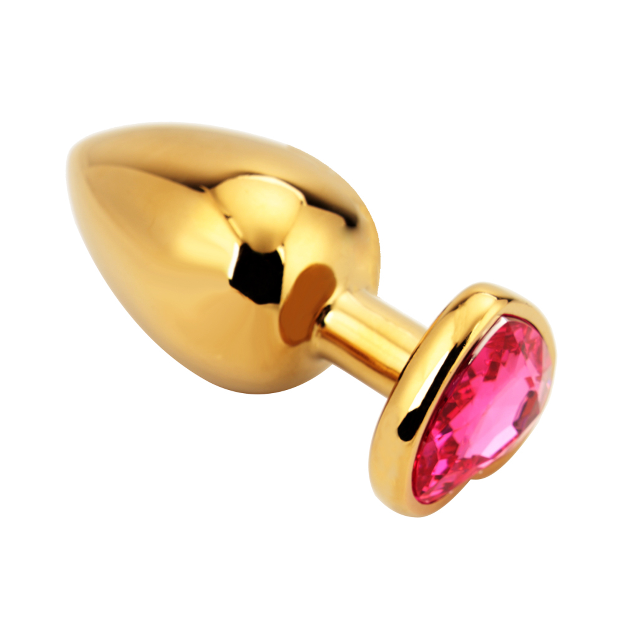 Heart shape Anal Plug large gold - rosy