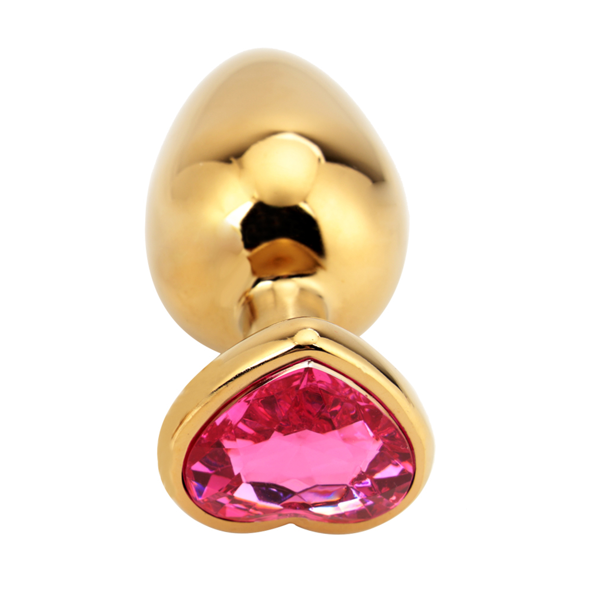 Heart shape Anal Plug large gold - rosy - Afbeelding 2