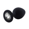 Rosebud Silicone Anal Plug medium Black - Clear
