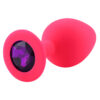 Rosebud Silicone Anal Plug large Pink - Dark Purple