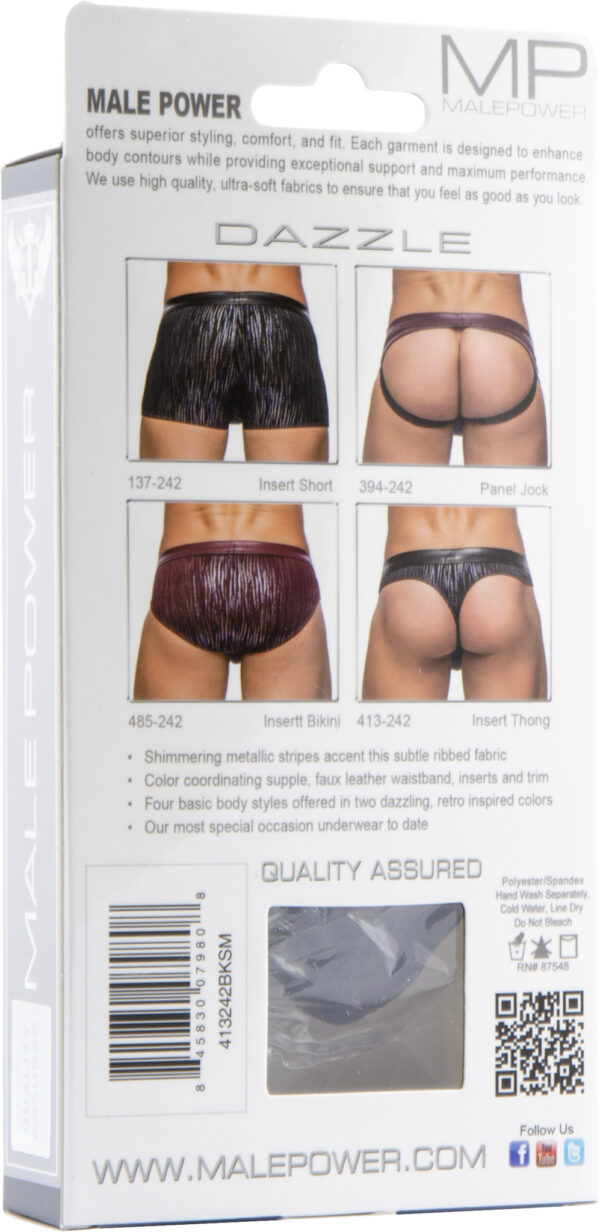 Insert Thong Dazzle - S/M (Burg) - Afbeelding 3