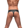 Black Ice Lace Up Thong - S/M (Black) - Afbeelding 2