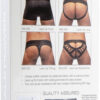 Black Ice Lace Up Thong - S/M (Black) - Afbeelding 4