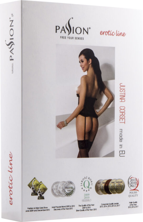 Justina Corset - XXL/XXXL (Black) - Afbeelding 2