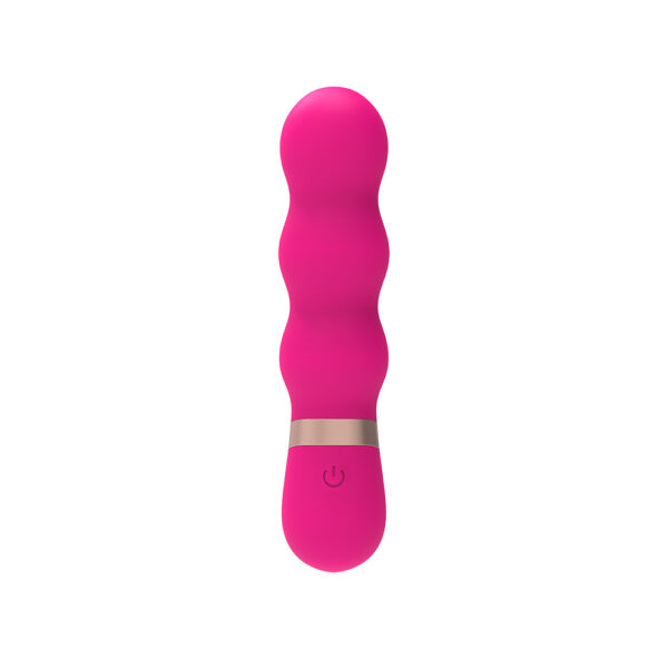 Ripple Vibe Silicone Vibrator 4.7" Pink