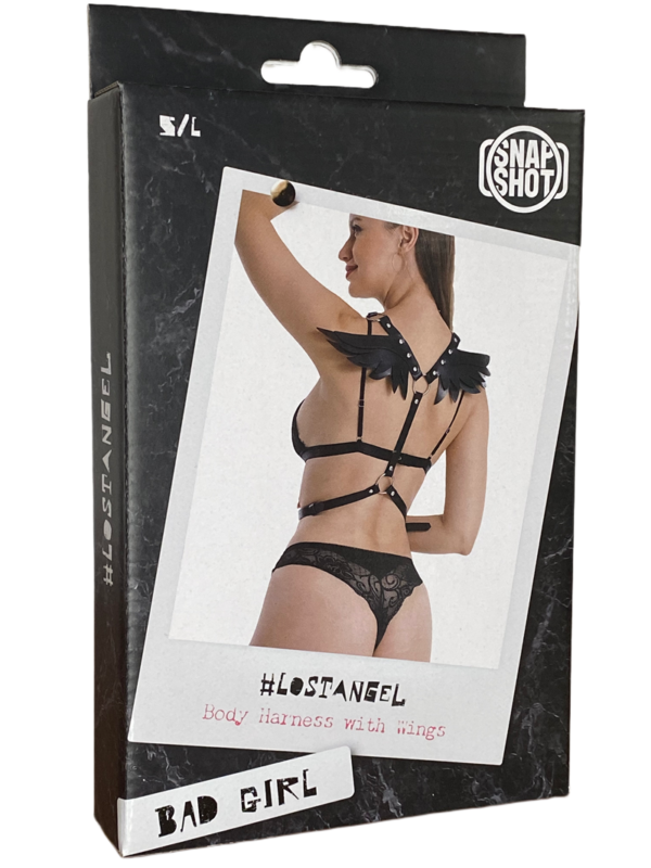 Body Harness with Wings S/L Black