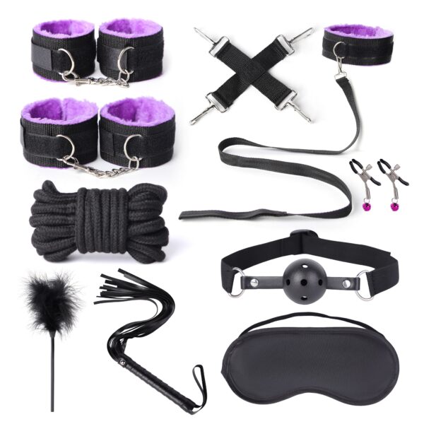 BDSM Set (11pcs) #PurpleHaze Black/Purple