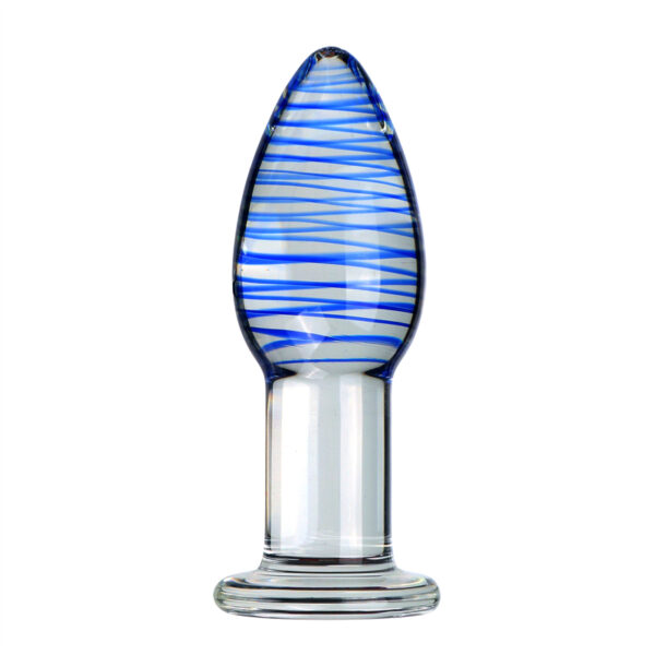 Glassdildo Anal plug 11.5cm Blue