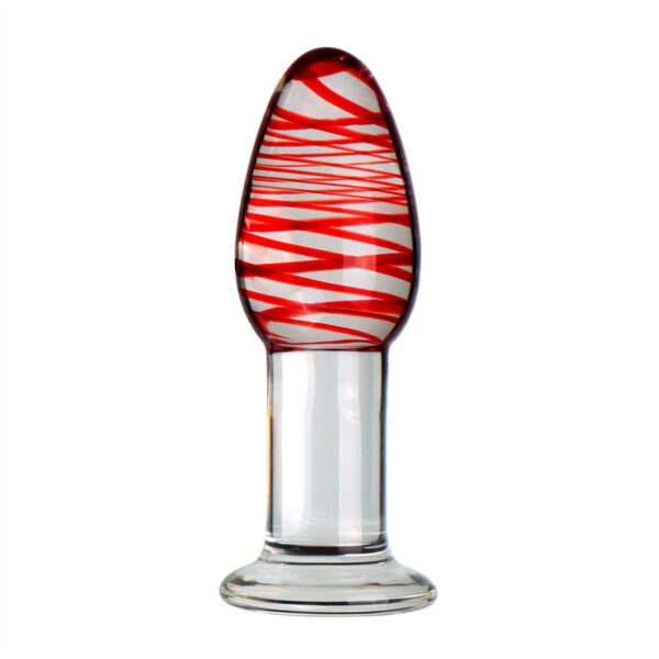 Glassdildo Anal plug 11.5cm Red