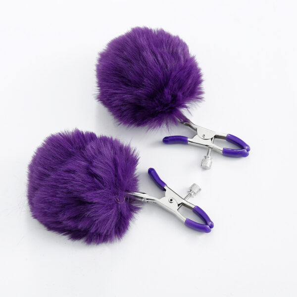 Plush Nipple Clamps Violet