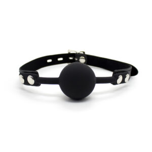 Lockable, Silicone Ball Gag Black