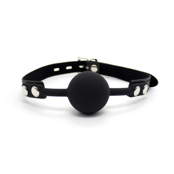 Lockable, Silicone Ball Gag Black