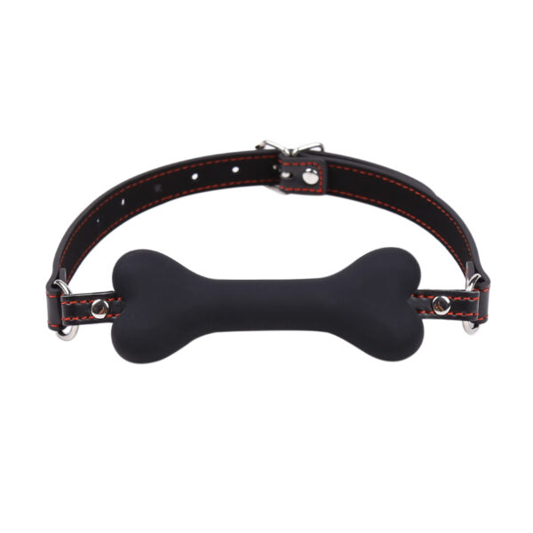 Silicone Bone Gag Black