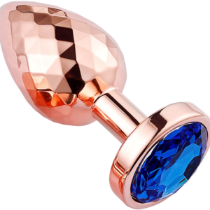 Diamond Facets Anal Plug Rose M Blue