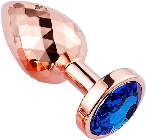 Diamond Facets Anal Plug Rose M Blue