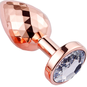 Diamond Facets Anal Plug Rose L Clear