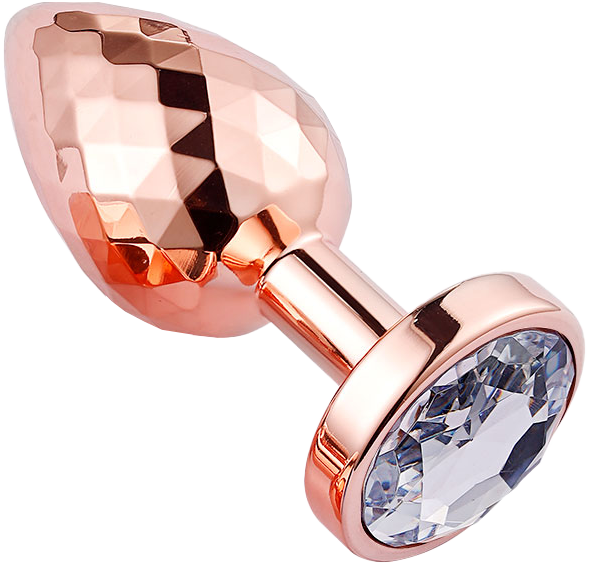 Diamond Facets Anal Plug Rose L Clear
