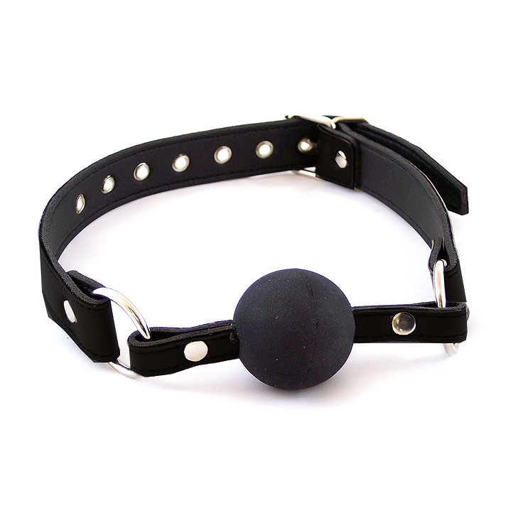 Leather Ball Gag Black