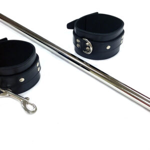 Leg Spreader Bar (Adj.) with Leather Cuffs Black