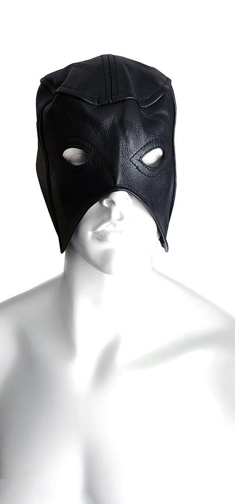 Leather Half Mask Black