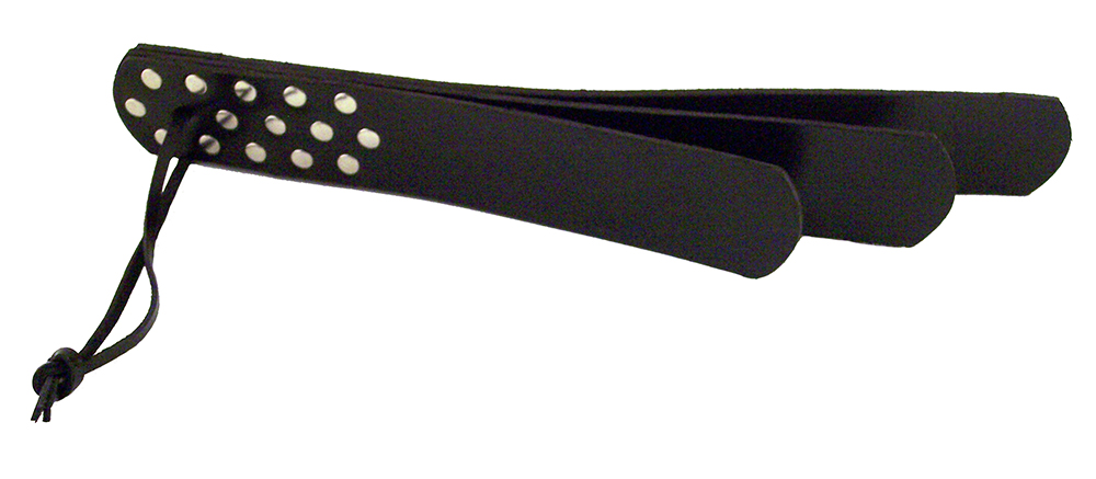 Leather Three Straps Paddle Black