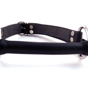 Leather O Ring Rod Gag Black