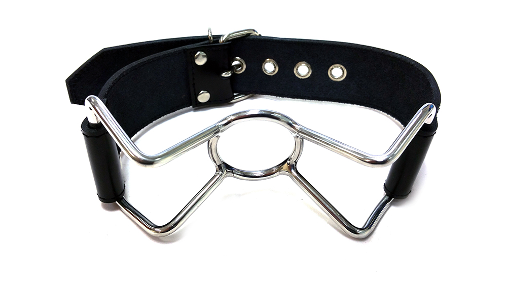 Leather Spider Gag Black
