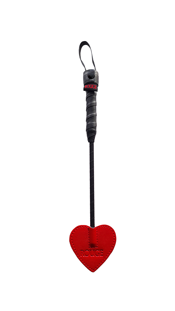 Mini Leather Flogger 26cm Heart Red