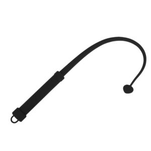 Silicone Flogger with Tip Black