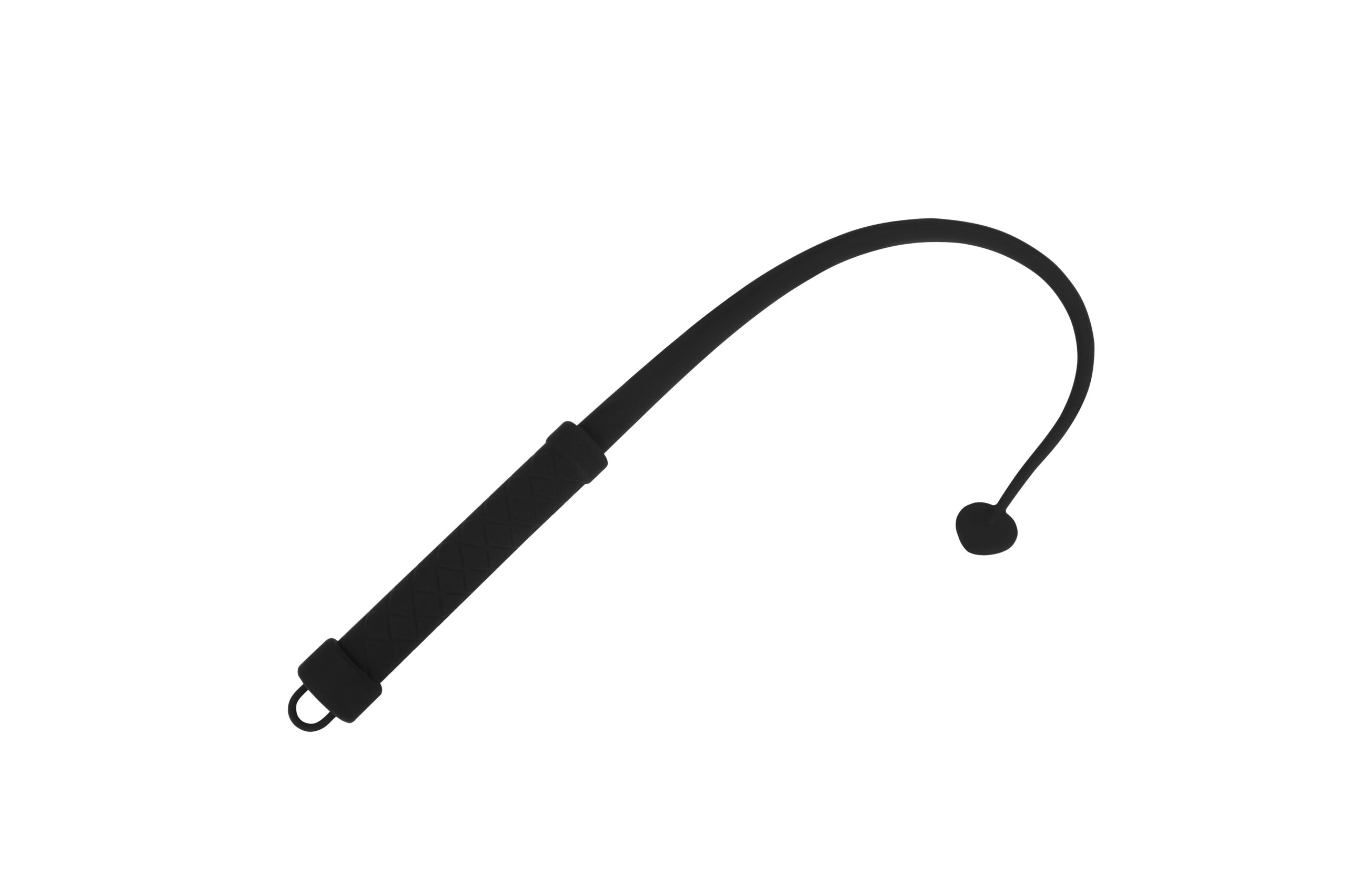 Silicone Flogger with Tip Black