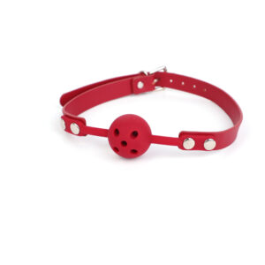 Silicone Breathable Ball Gag Red