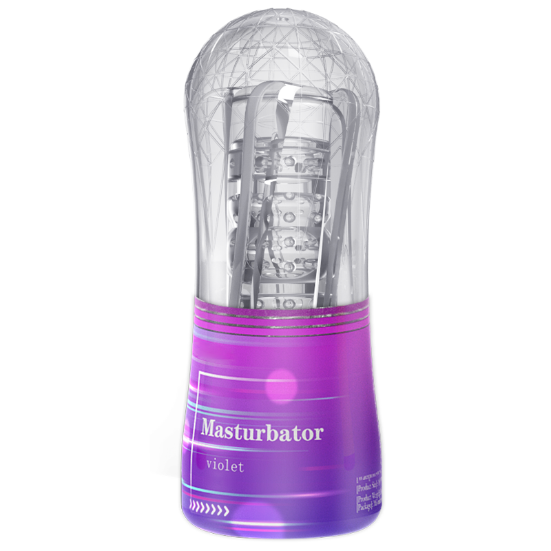 Clear Masturbator Purple