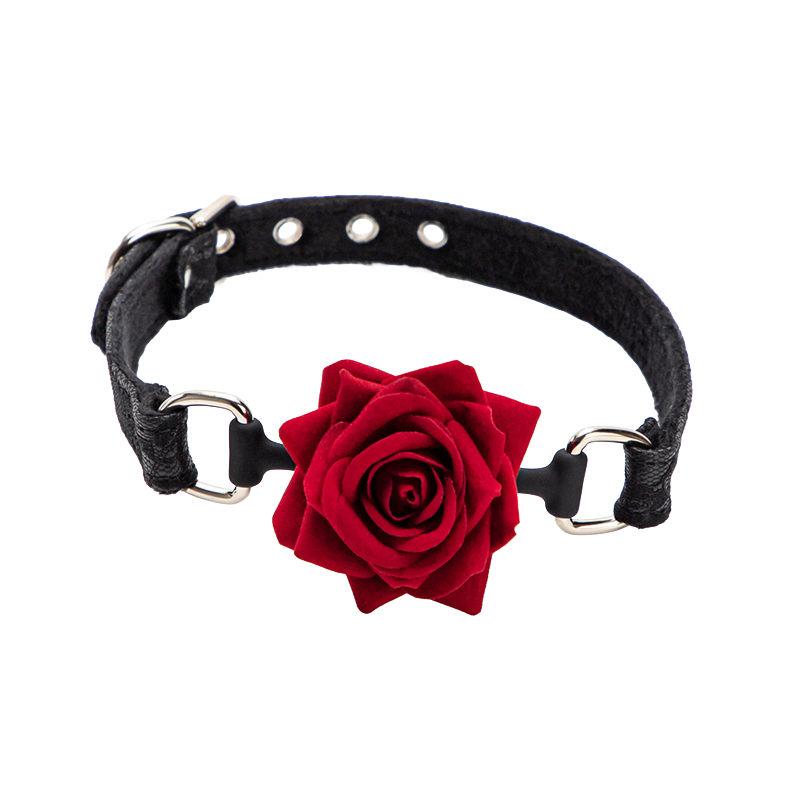 Rose Ballgag Black