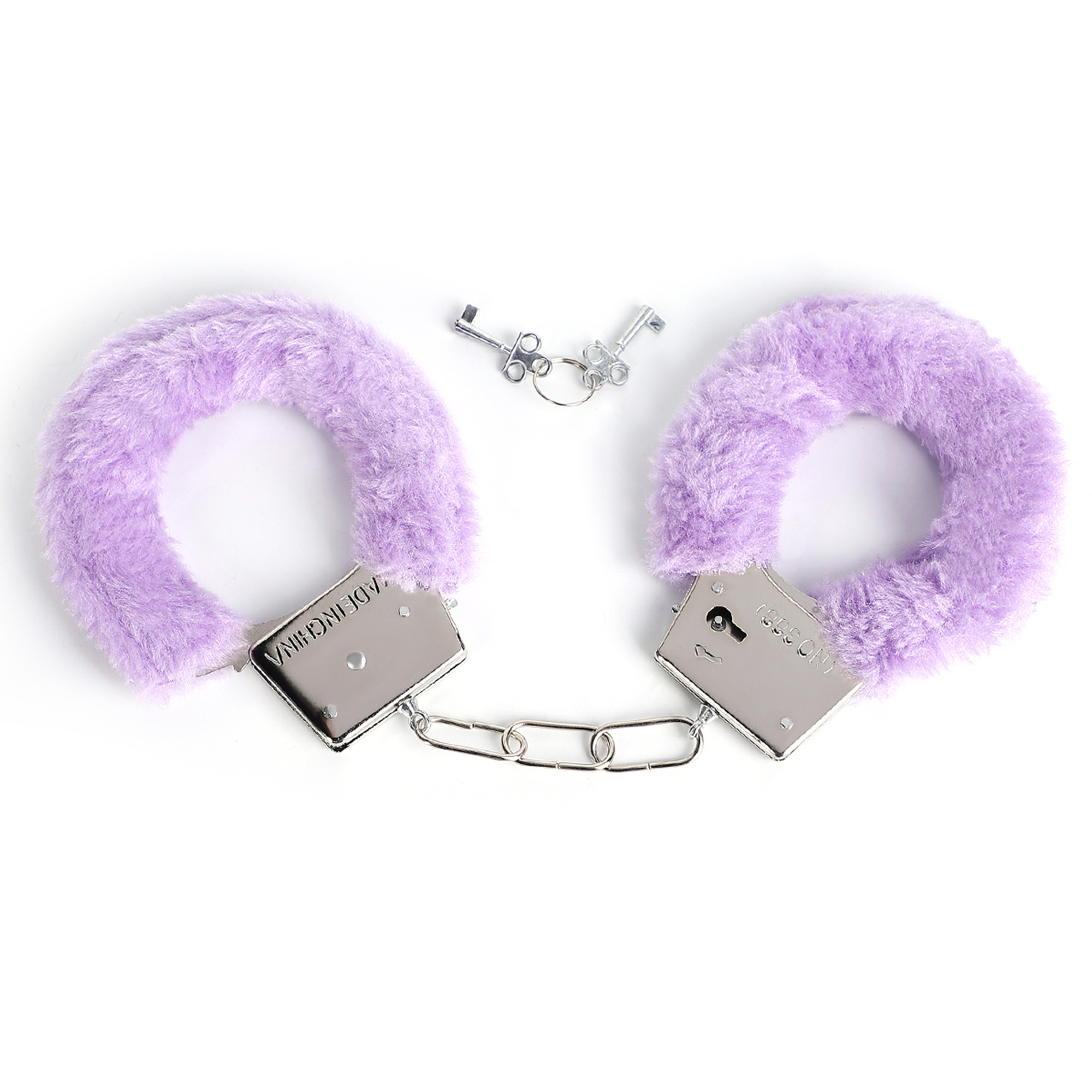 Fluffy Metal Handcuffs Purple
