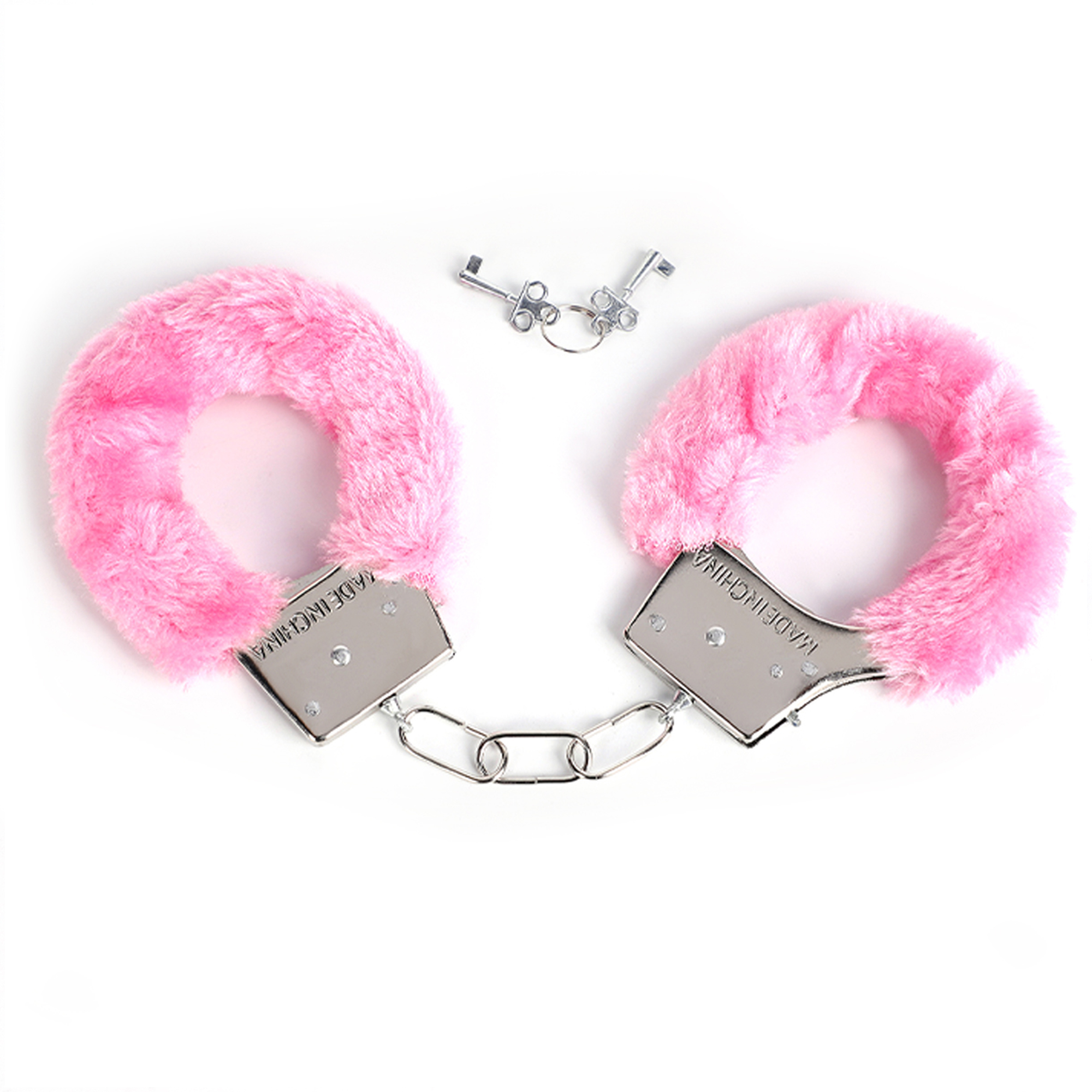 Fluffy Metal Handcuffs Pink