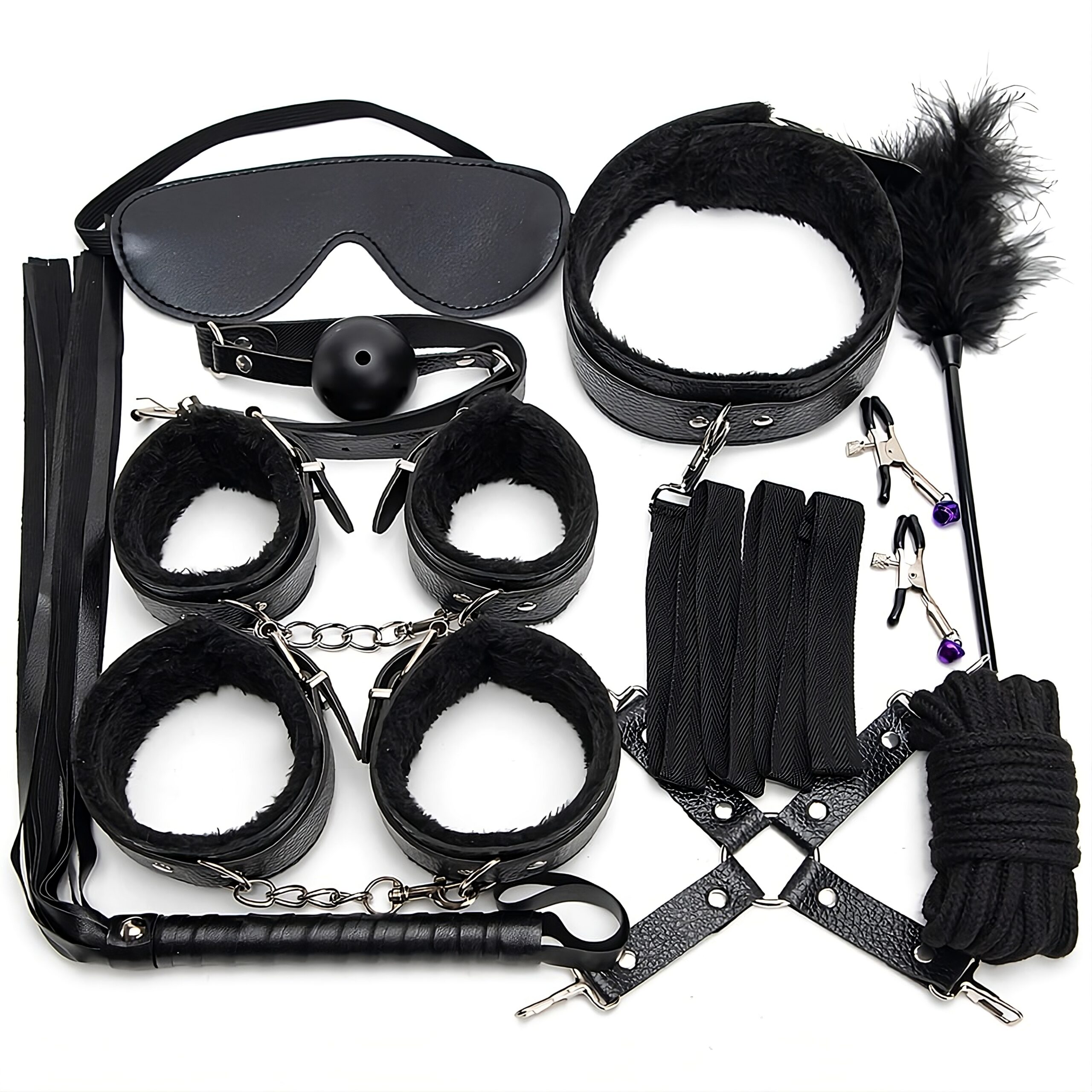 BDSM Set (11pcs) #Black Hair